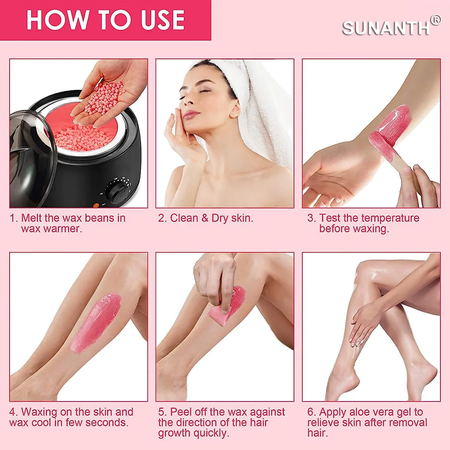 Professional Hard Wax Beans, 1000g Bag, For Hair Removal Full Body, Low Melt Depilatory Wax Beads for Sensitive Skin