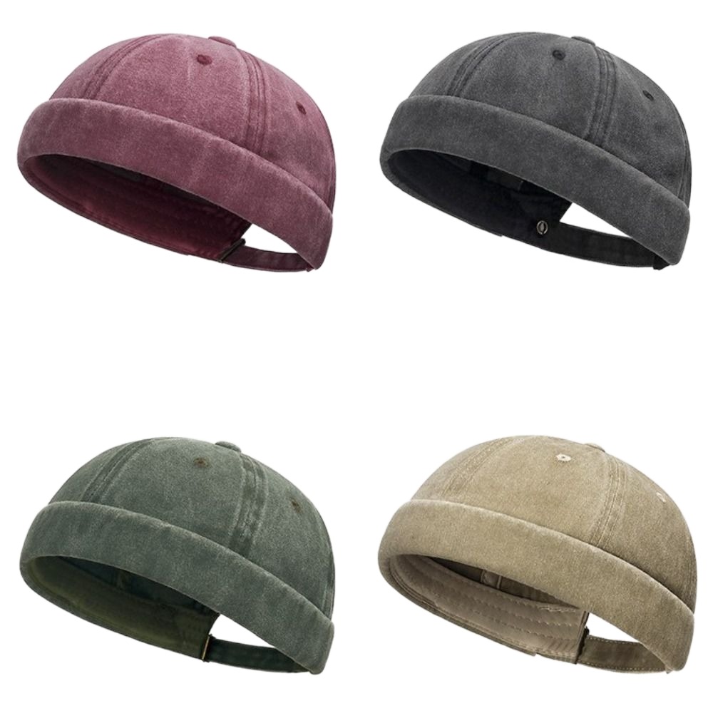 Brimless Fashion Hip Hop Beanie, Street Style Hat, Men Skullcap, Women Docker Fisherman Beanie, Spring Melon Cap