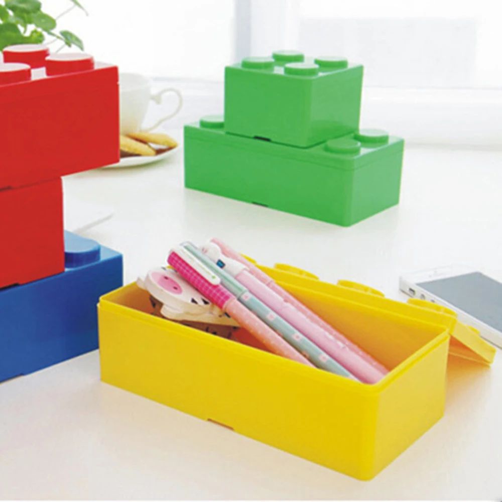 Creative Stackable Building Block Storage Boxes – DIY Modular Organizer for Office, Home & Classroom