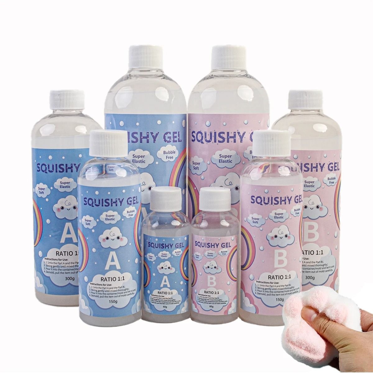 SoftFlex Squishy Gel Resin DIY Squishy Toy Making Kit Liquid Resin for Stress Relief Toys