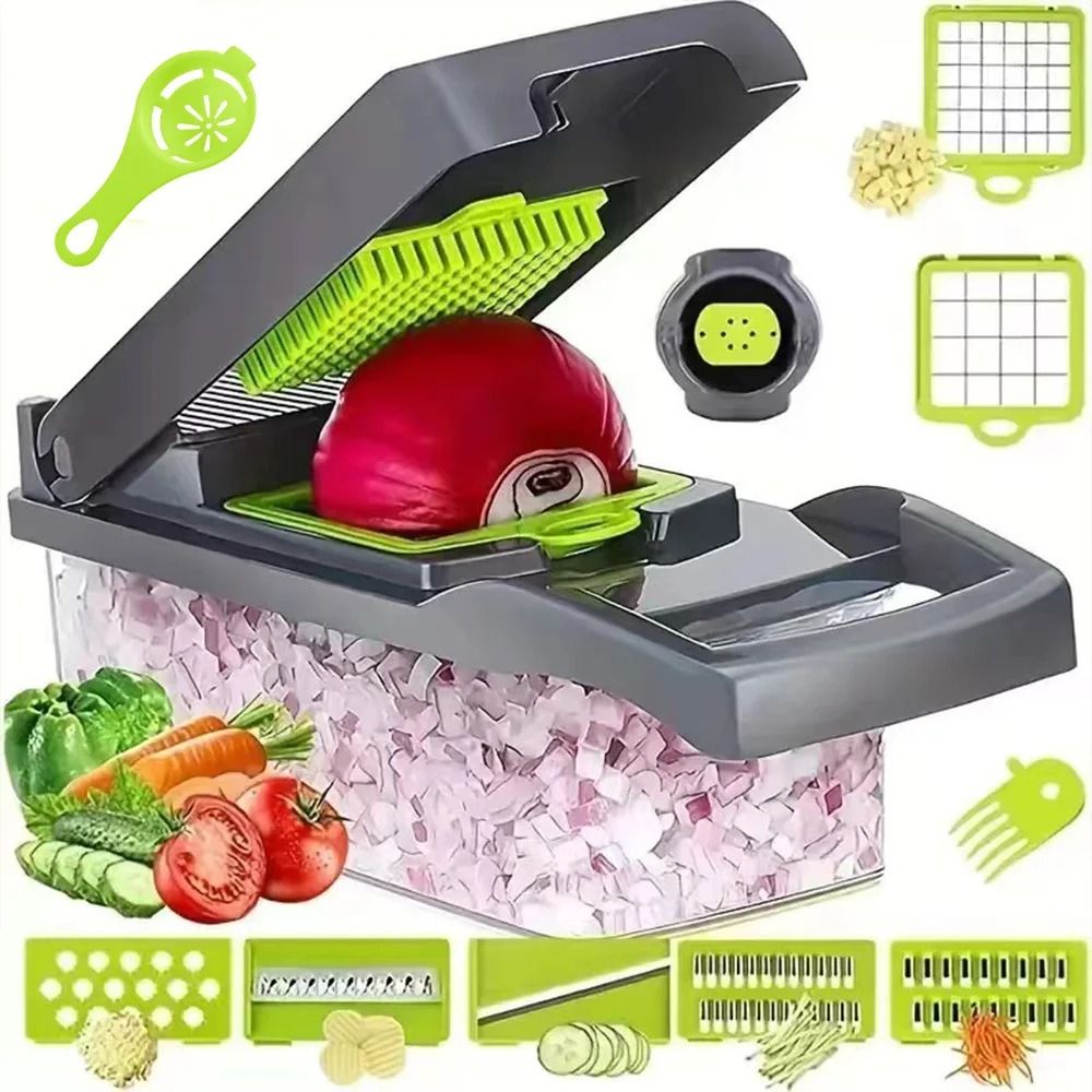 16 in 1 Multifunctional Vegetable Chopper Slicer Dicer Kitchen Food Cutter Set