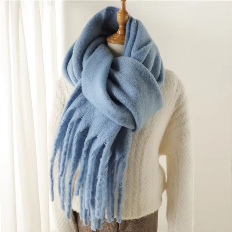 CozyLux Women's Winter Scarf – Cashmere Feel Pashmina Wrap with Tassels