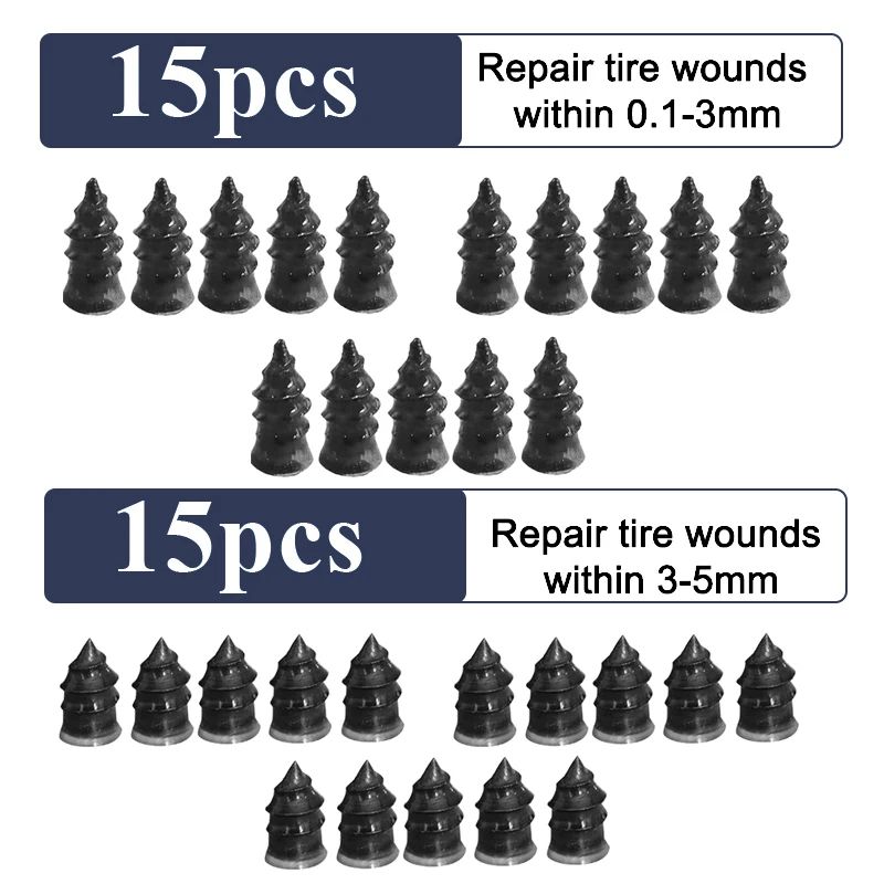 QuickSeal Tire Repair Nails – Universal Rubber Puncture Repair Kit (10–30 PCS)