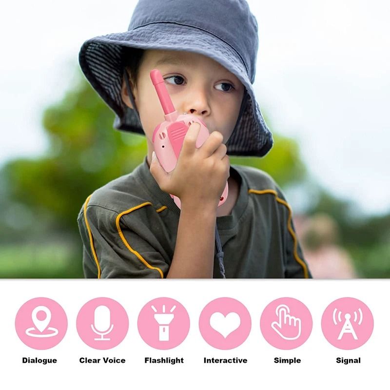 Rechargeable Kids Walkie Talkies Long Range 2 Way Radio Set
