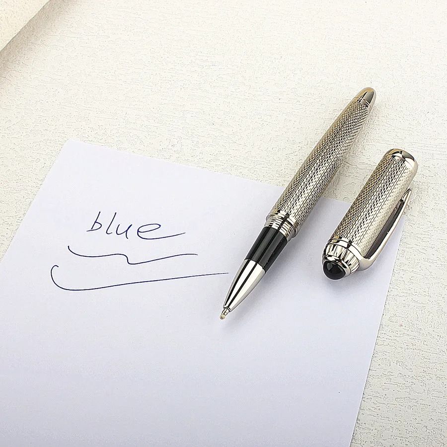 ExecutivePro Luxury Rollerball Pen Metal Business Writing Pen Blue Ink Office Gift Pen
