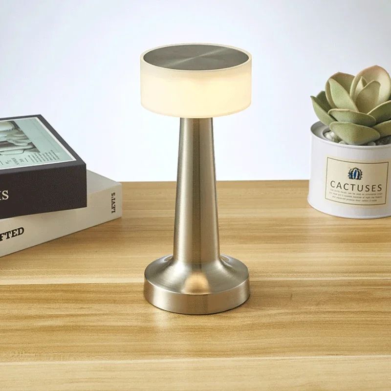 Rechargeable LED Bar Table Lamp – Gold Touch Dimmable Wireless Night Light