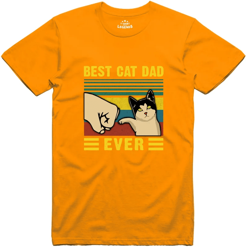 Best Cat Dad Shirt Funny Fathers Day Gift Cat Lover Dad Tee
