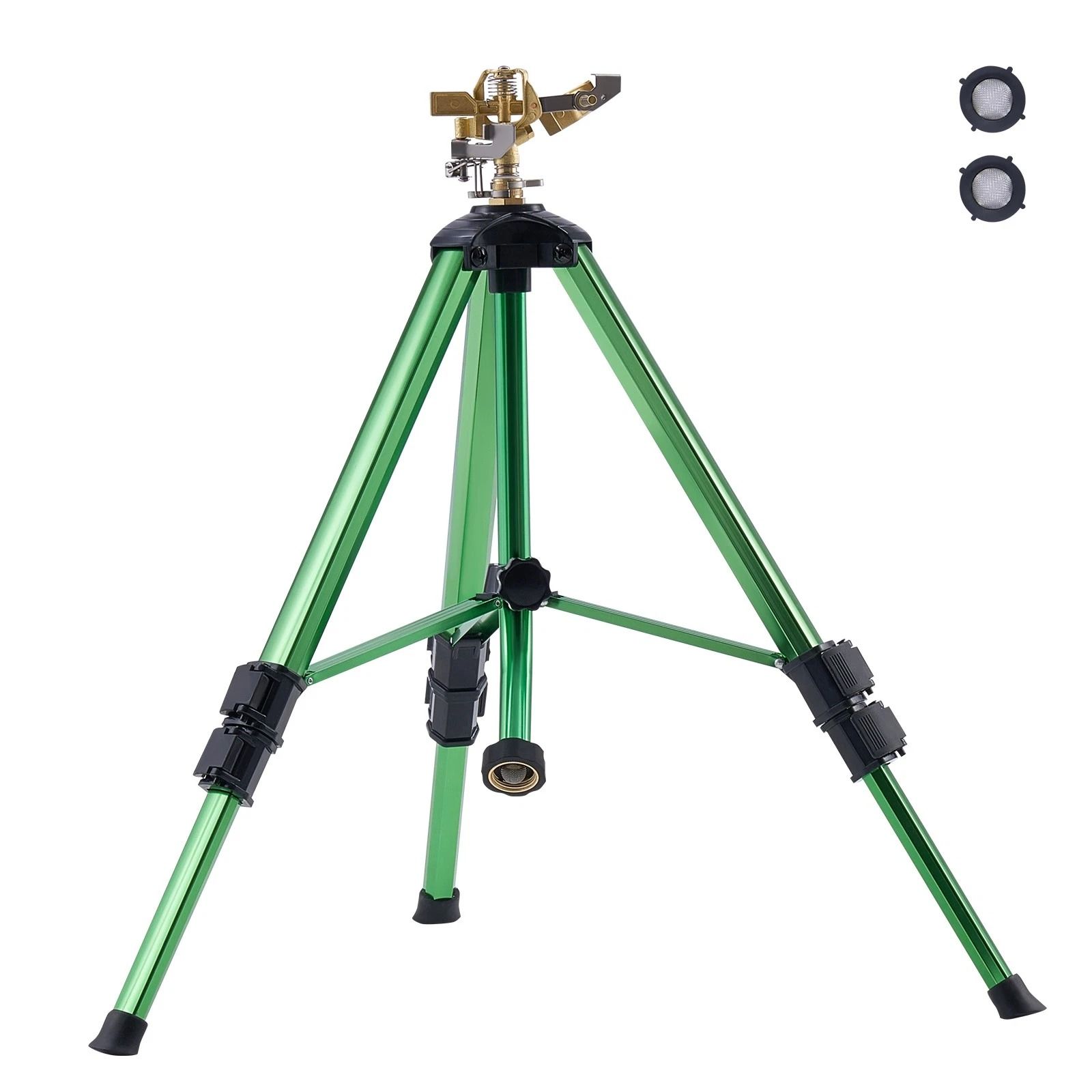 Spray Tripod Sprinkler Heavy Duty Lawn & Garden Irrigation System, Adjustable Height, Durable