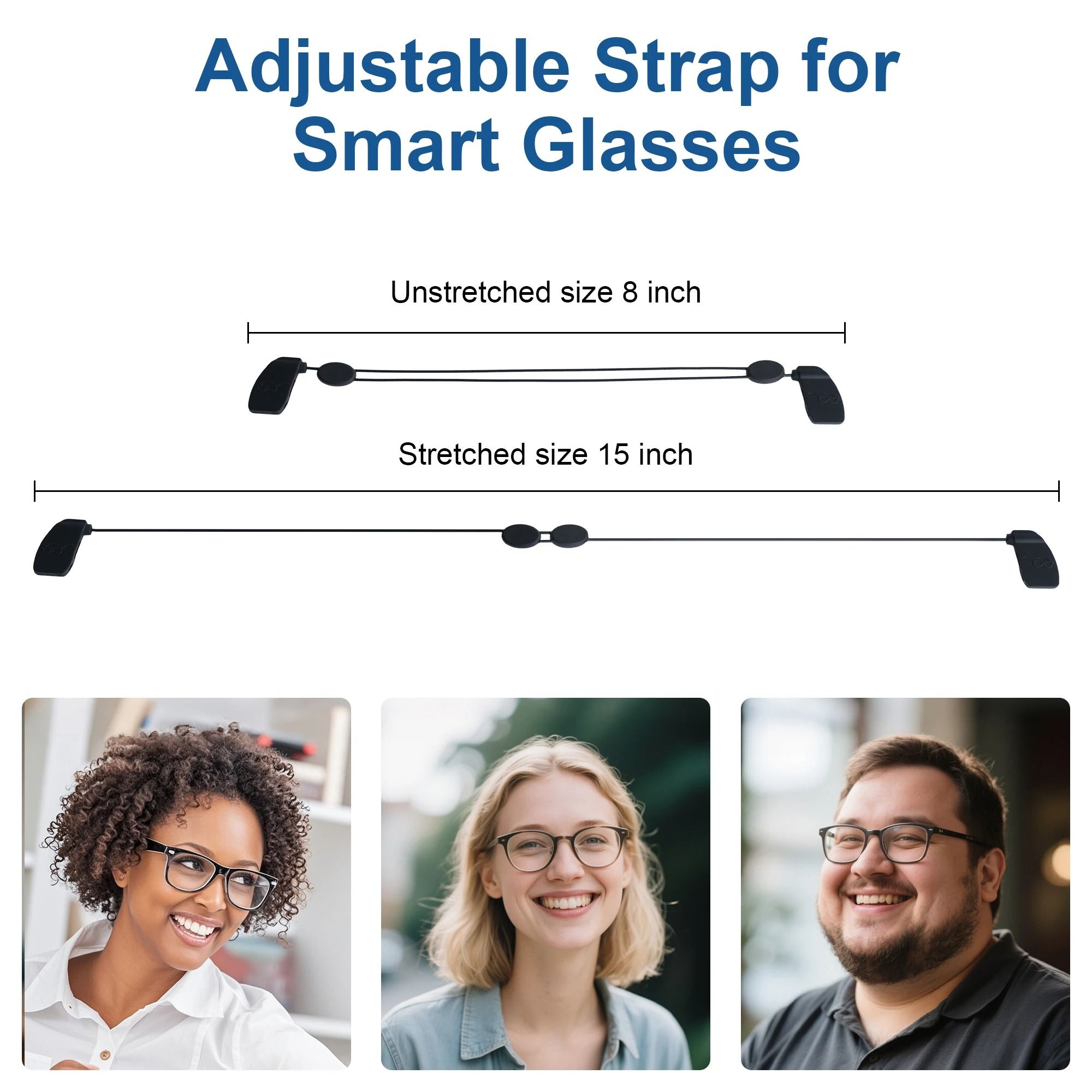 Adjustable Anti Drop Lanyard for Smart Glasses with Non Slip Air Design