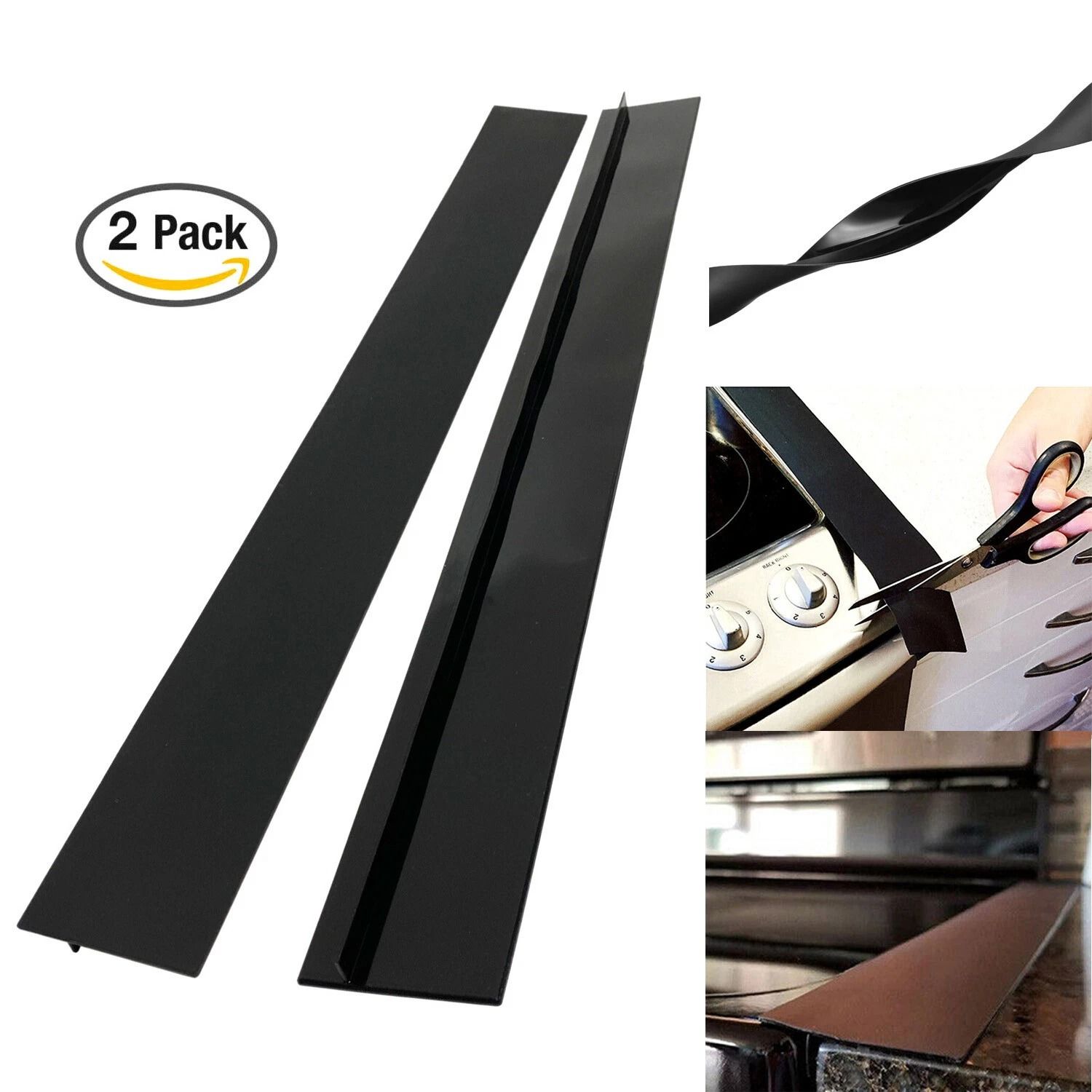 Silicone Stove Gap Cover Pack Heat Resistant Oven Gap Filler