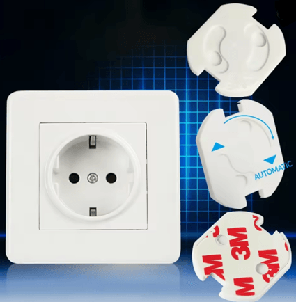EU Baby Safety Outlet Covers 10 Pack Childproof Electrical Socket Protectors