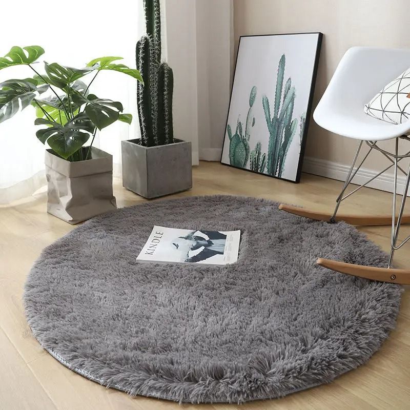 Ultra-Soft Fluffy Round Plush Rug