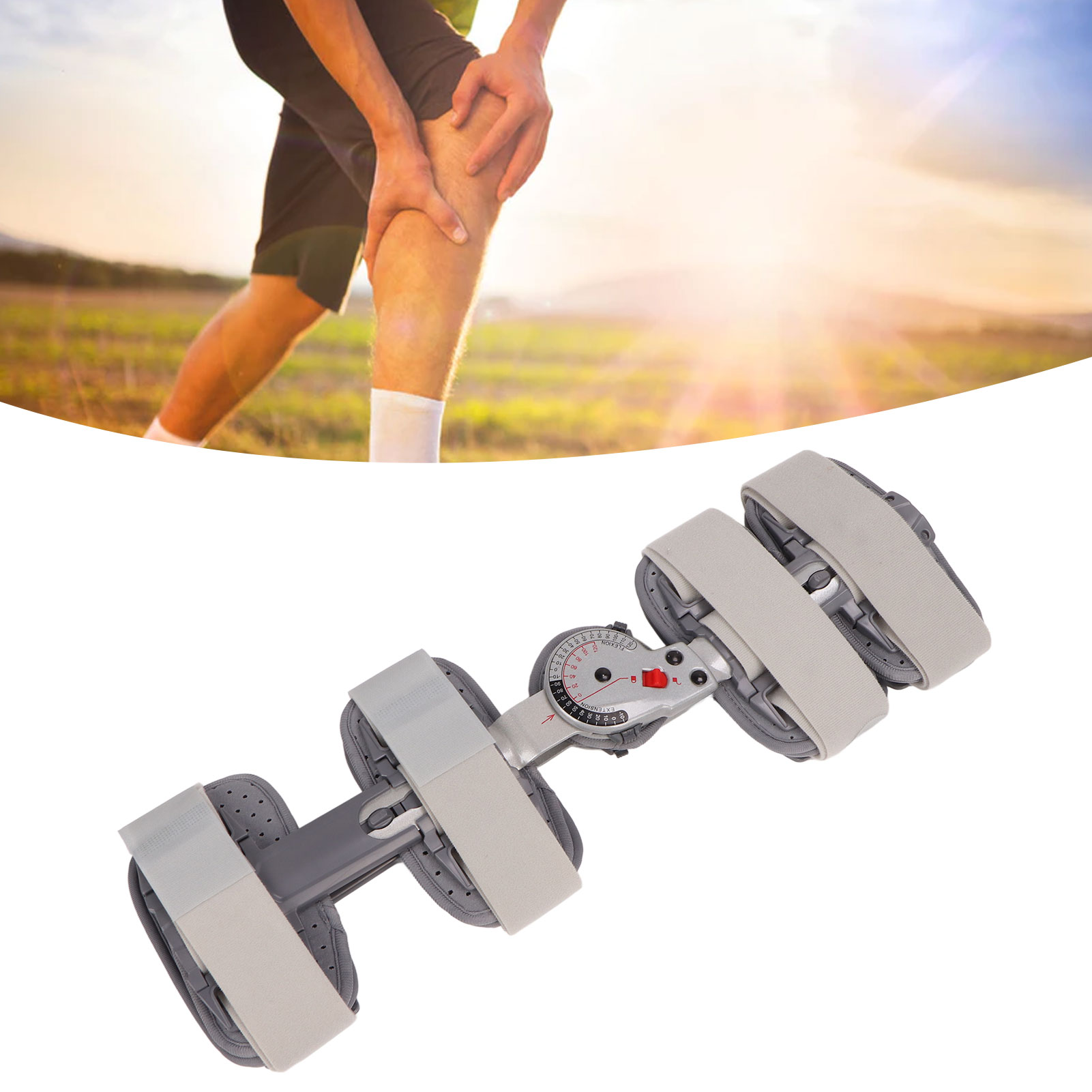 Orthopedic Hinged Knee Brace Immobilizer Orthosis Stabilizer for ACL, MCL & PCL Injury, Recovery Support & Post Surgery