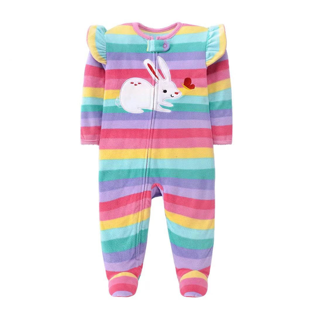 CozyCritter Baby Fleece Romper Hooded Animal Zipper Jumpsuit