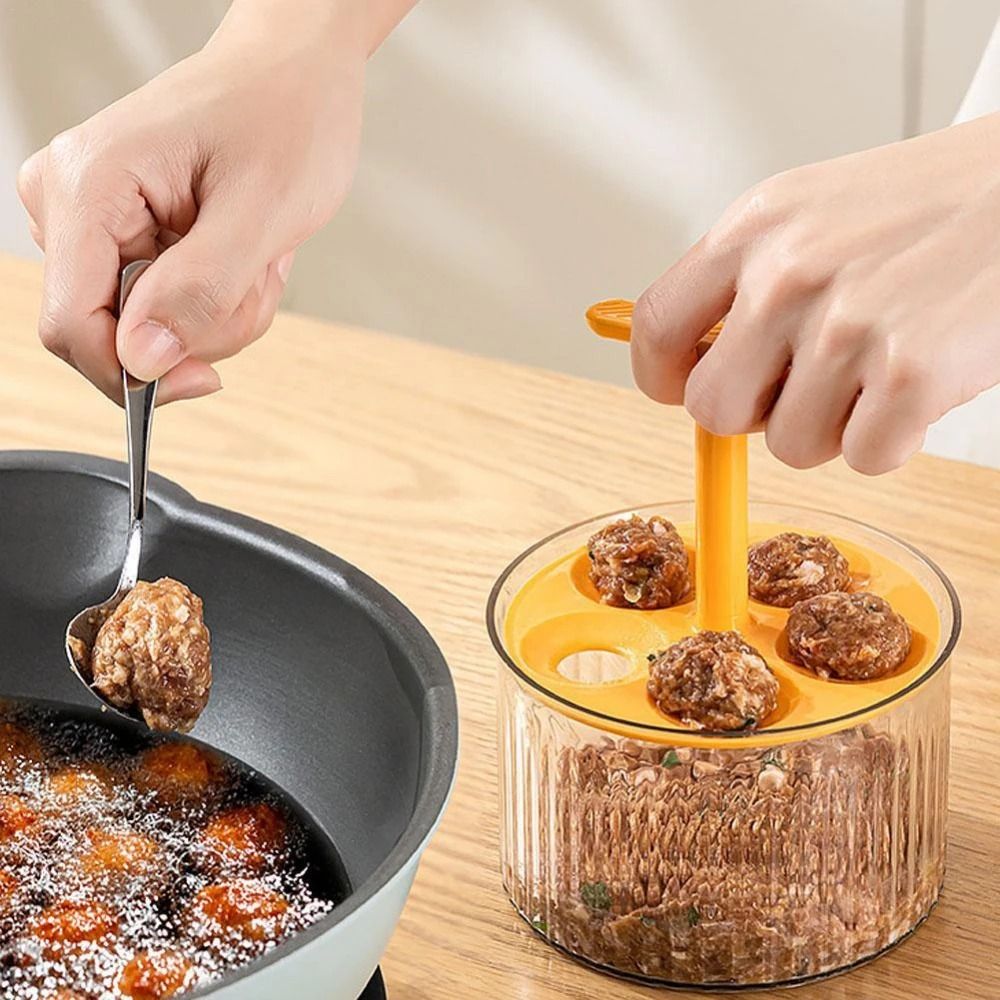 Effortless Non-Stick Meatball Press and Freezer Storage Container