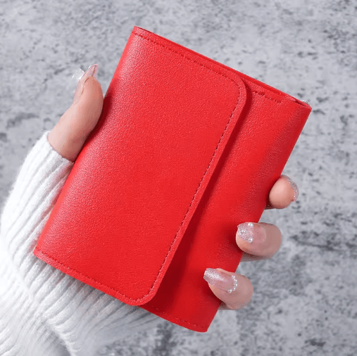 Womens Ultra Thin Trifold Wallet –Compact Student Card Holder & Coin Purse