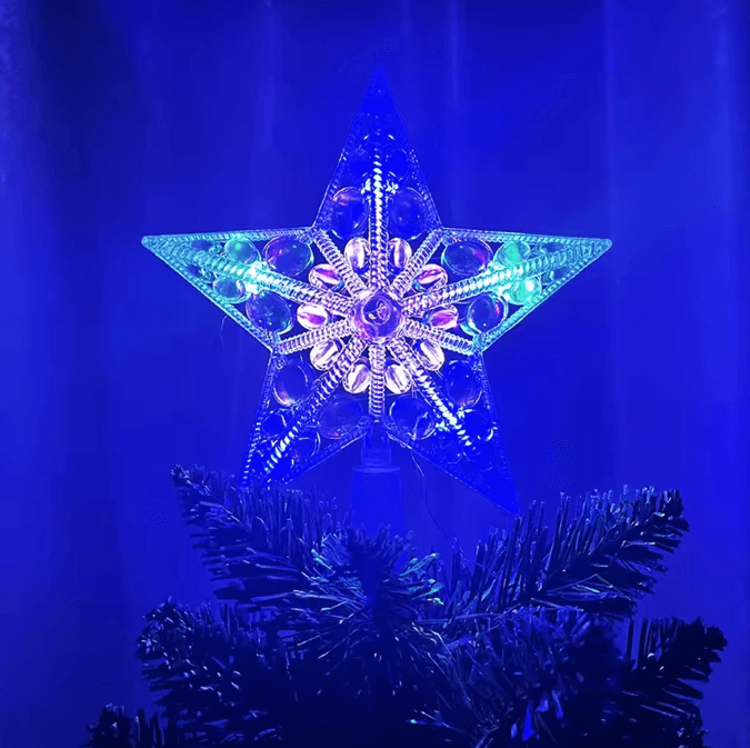 LED Christmas Tree Topper Star with Glowing Light Effect
