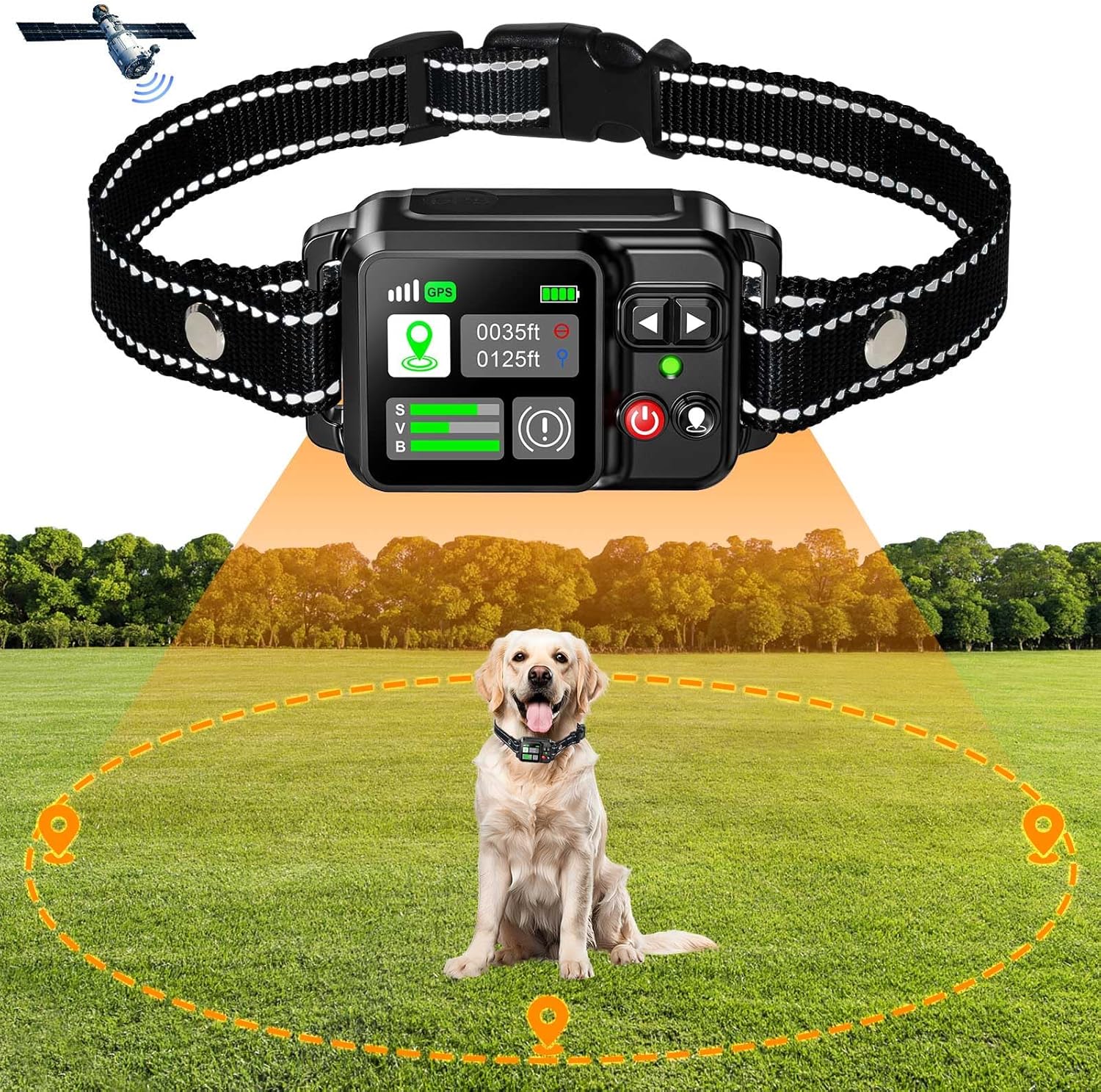 GPS Wireless Dog Fencing System, Electric Dog Fence with GPS Electric Satellite Technology, Electric Pet Fencing System