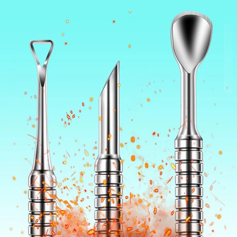 Stainless Steel Cuticle Pusher Double End Manicure Nail Tool