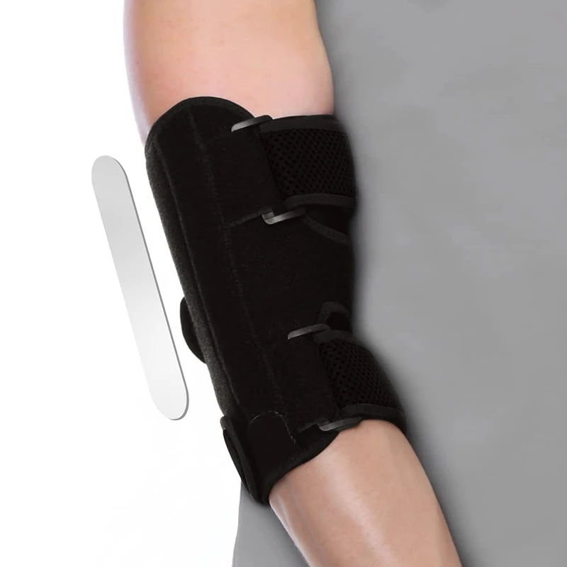 Elbow Brace with Removable Metal Splints, Arm Stabilizer, Cubital Tunnel Support