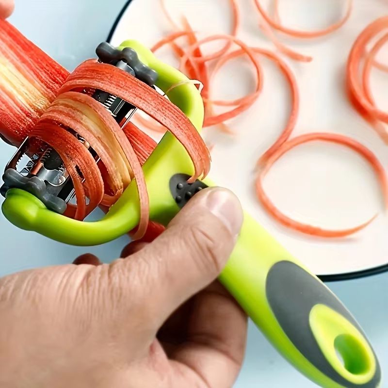 All-in-One 3-in-1 Rotary Peeler Slicer Grater for Fruits and Vegetables