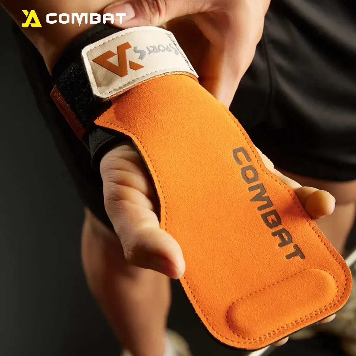 Cowhide Gym Gloves for Weightlifting - Anti-Skid Grips for Deadlifts and Workout Palm Protection