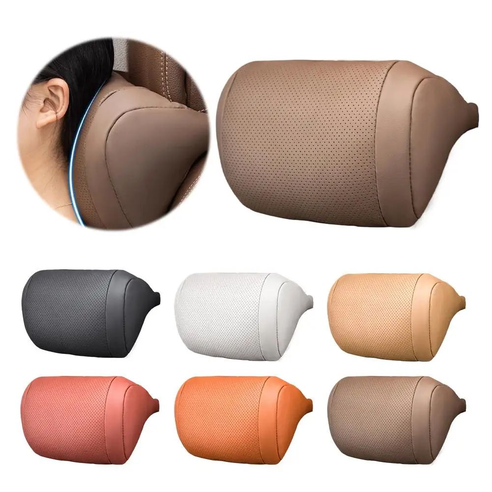 Ergonomic Memory Foam Car Headrest Pillow for Neck Support - Breathable, Easy-Install, Multi-Color