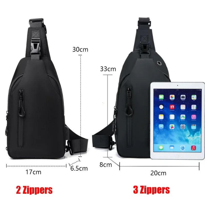 Men Nylon Crossbody Chest Bag