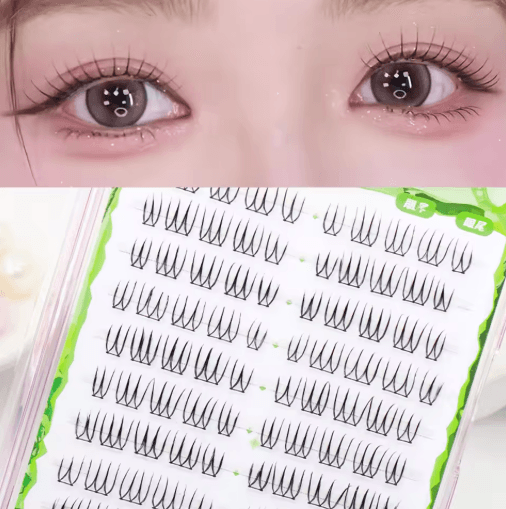 10 Rows Individual Cluster Eyelashes K POP Korean Style Natural False Lash Extensions 7 to 11mm