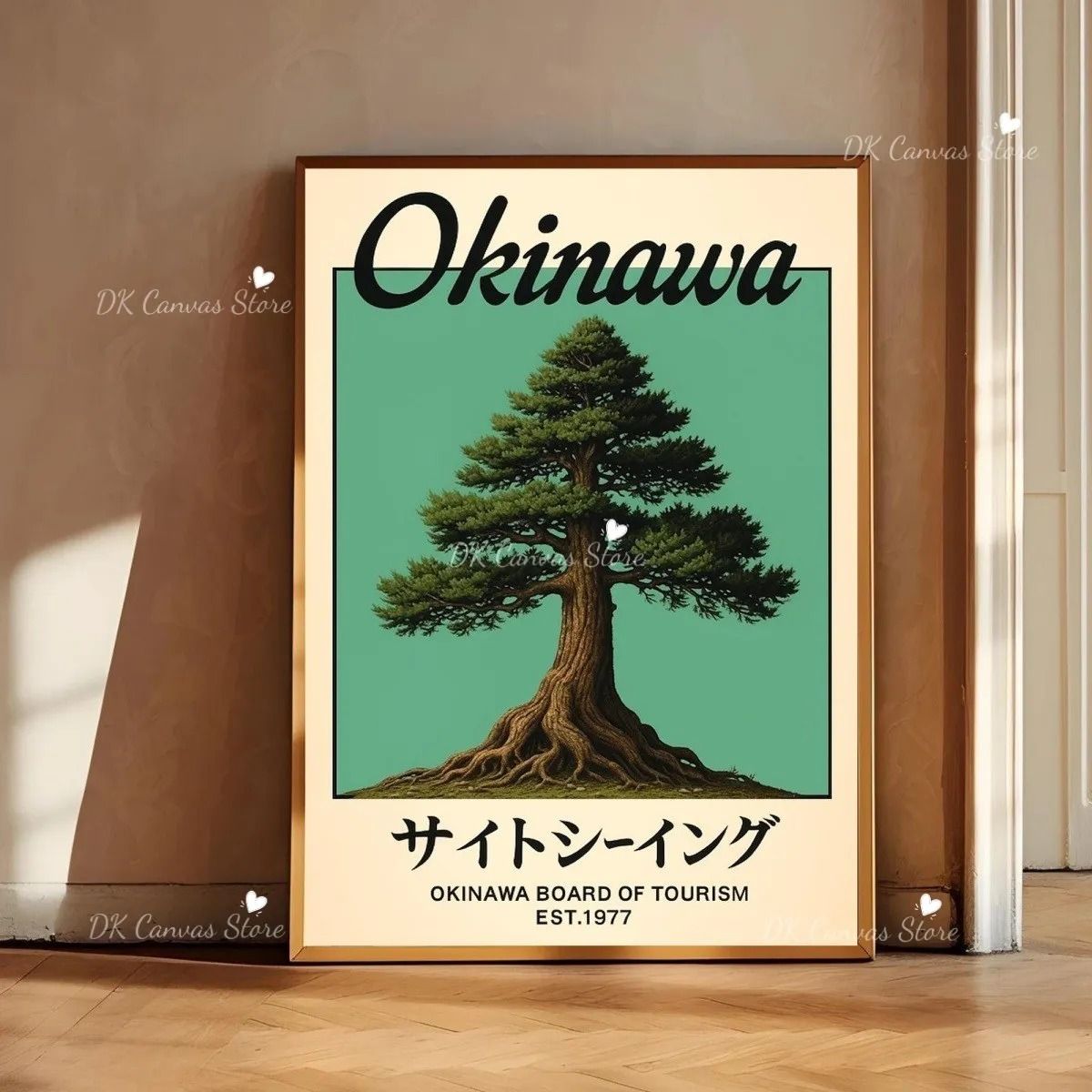 Okinawan Narrative Canvas – High-Definition Japandi Architectural Art
