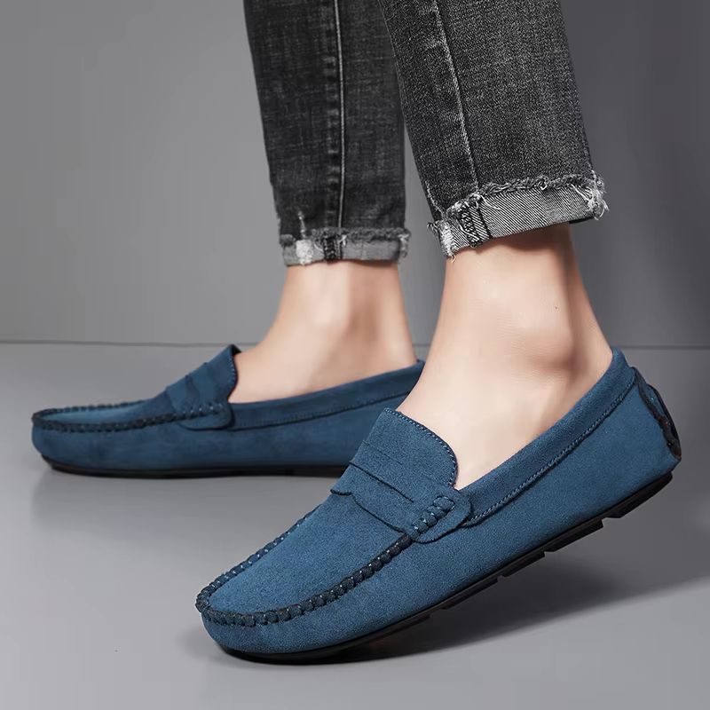 Men's Suede Casual Slip On Loafers Breathable Driving and Boat Shoes