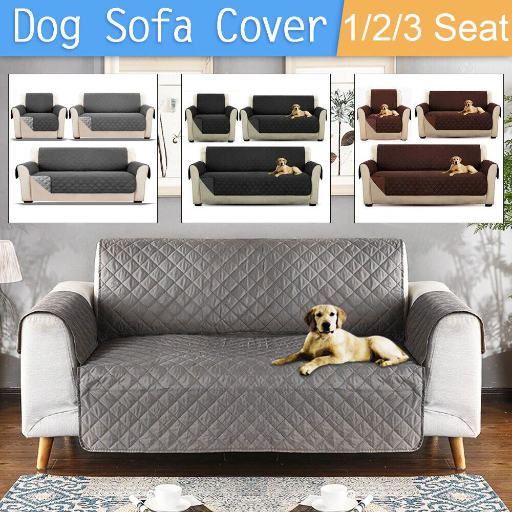Waterproof Sofa Cover for Pets, Kids, and Dogs - Quilted Anti-Wear Furniture Slipcover