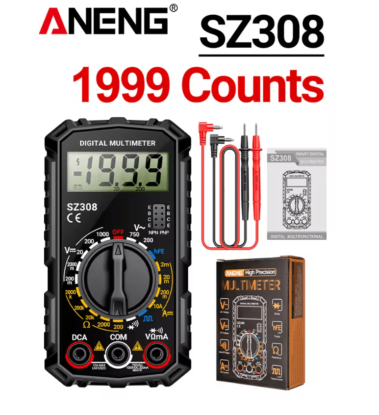 ANENG SZ308 Digital Multimeter with Square Wave and HFE Testing