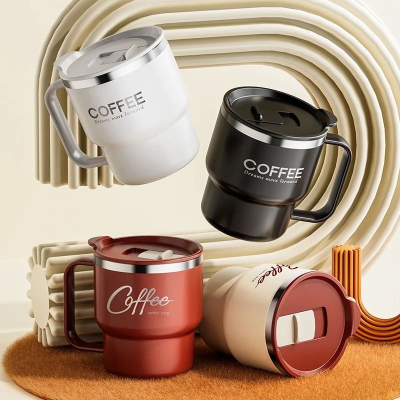 400ML Double Layer Coffee Mug 304 Stainless Steel Sealed Drinking Cup For Cold And Hot Water