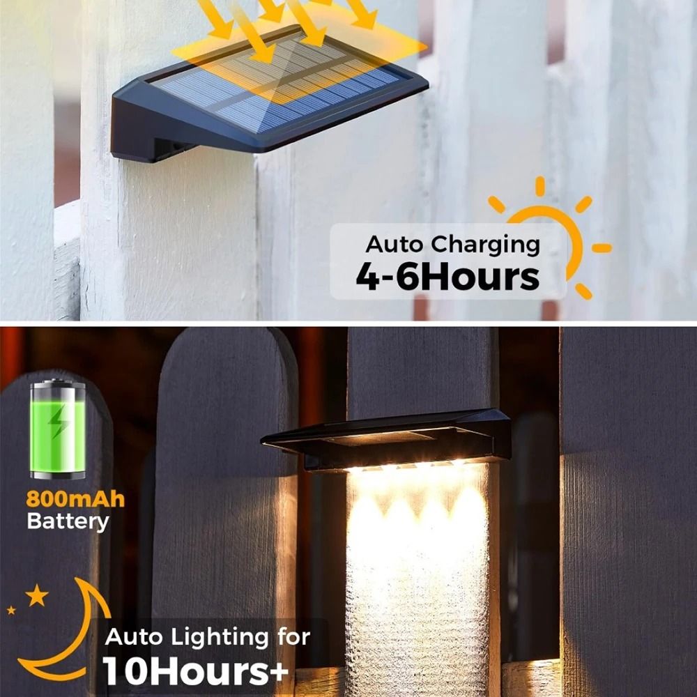 Solar Wall Lights Outdoor 2 Pack