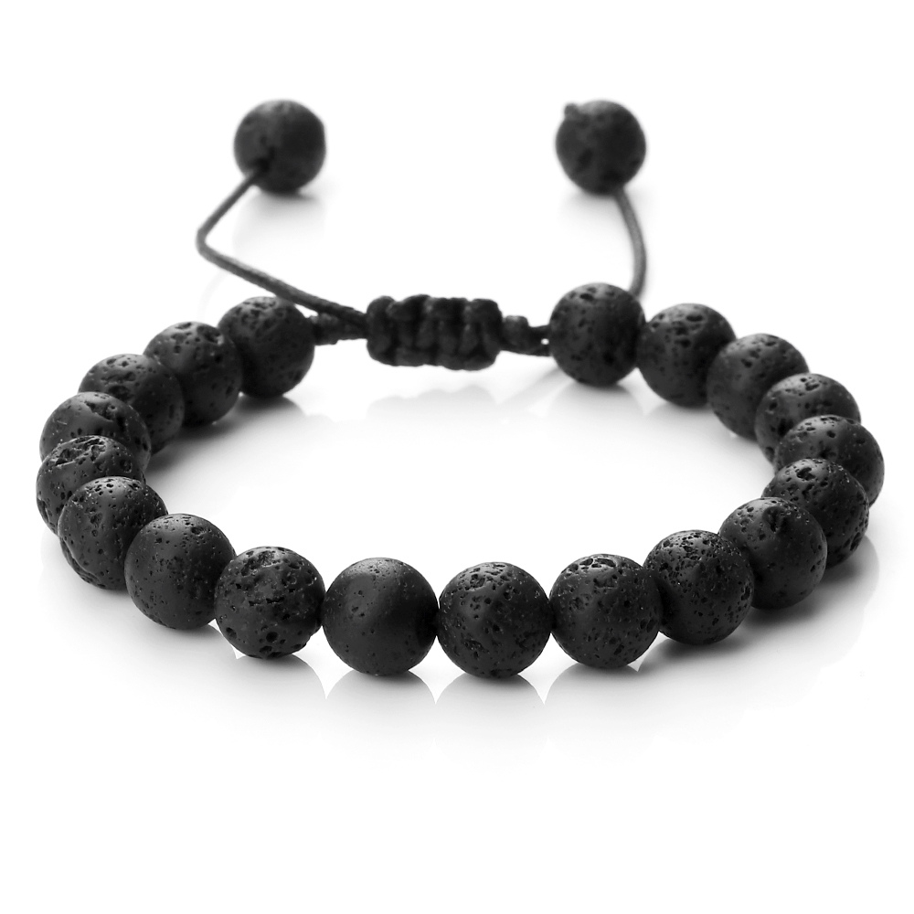 Beads Adjustable Couples Bracelets Black White Macrame Lovers Bracelet for Men Women Distance Jewelry Pulseras