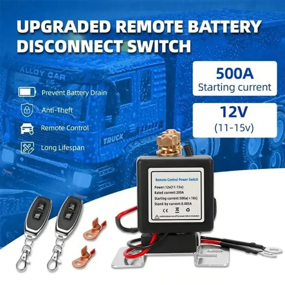Remote Control Battery Cut Off Switch 12V 24V High Current Power Disconnect Relay