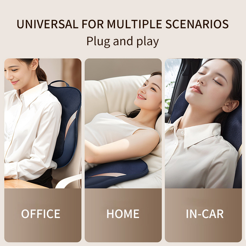 Cervical Massager Pillow, Back Waist Dual-Purpose Massage Cushion, Neck Relief