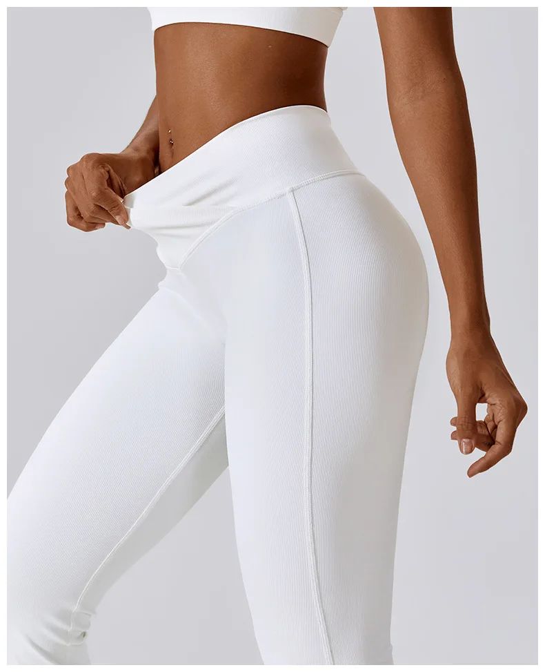 Womens High Waist Flared Yoga Fitness Leggings