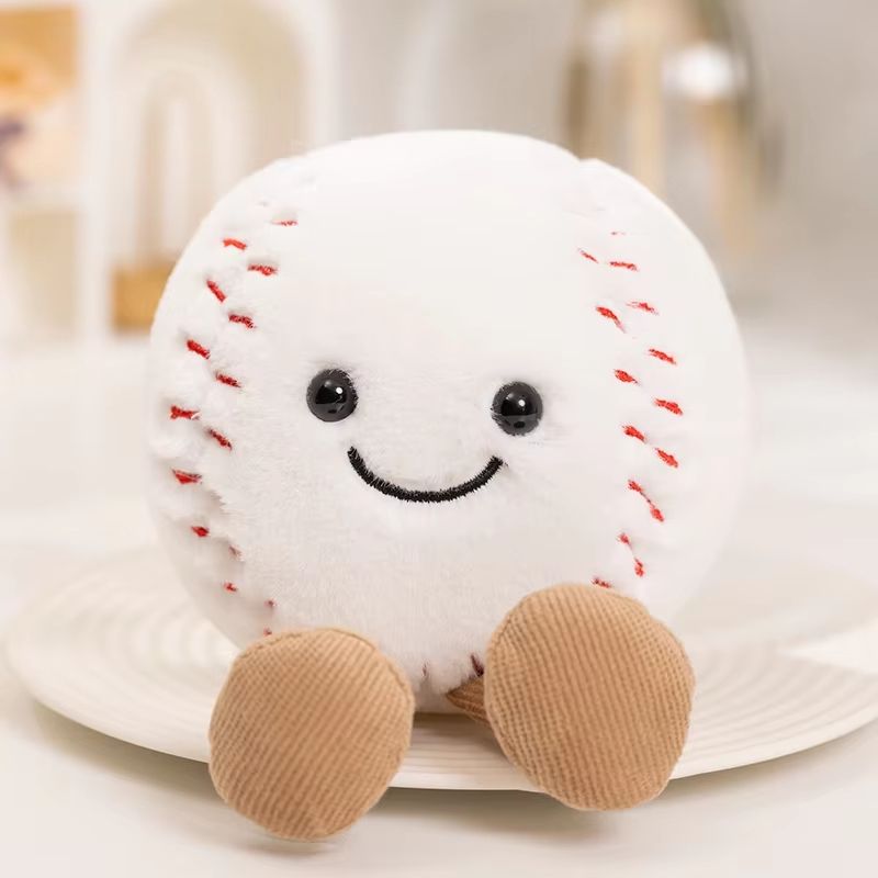 Cute Plush Tennis Ball Keychain Bag Charm Pendant