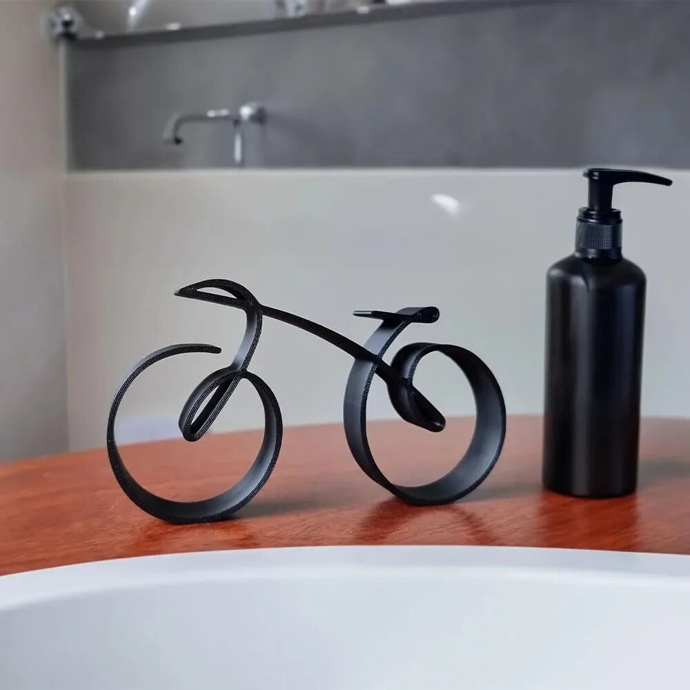 Acrylic Minimal Bicycle Sculpture: Stylish Office & Table Decor Gift