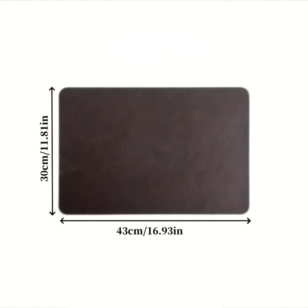 Square Faux Leather Kitchen Dining Placemats – Heat-Resistant Insulation Table Mats