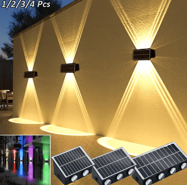 Solar Powered Up & Down LED Wall Spotlight – Waterproof Garden & Balcony Outdoor Light