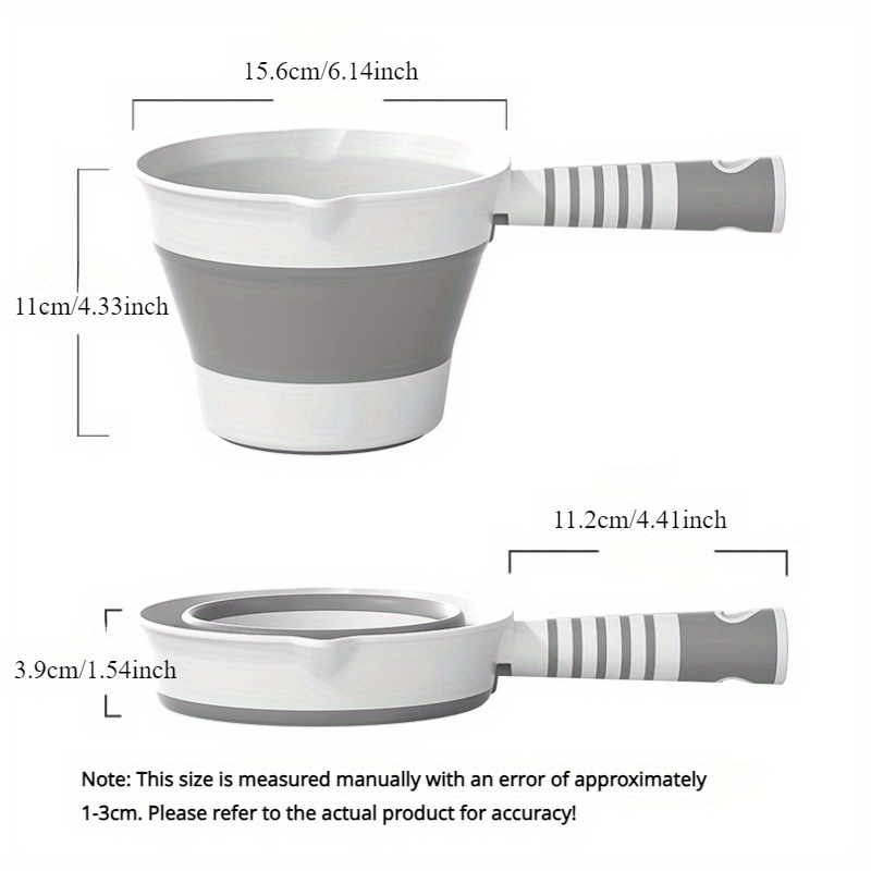 Durable Large Folding Water Scoop, Thickened Plastic, Long Handle, Kitchen Bathroom Use