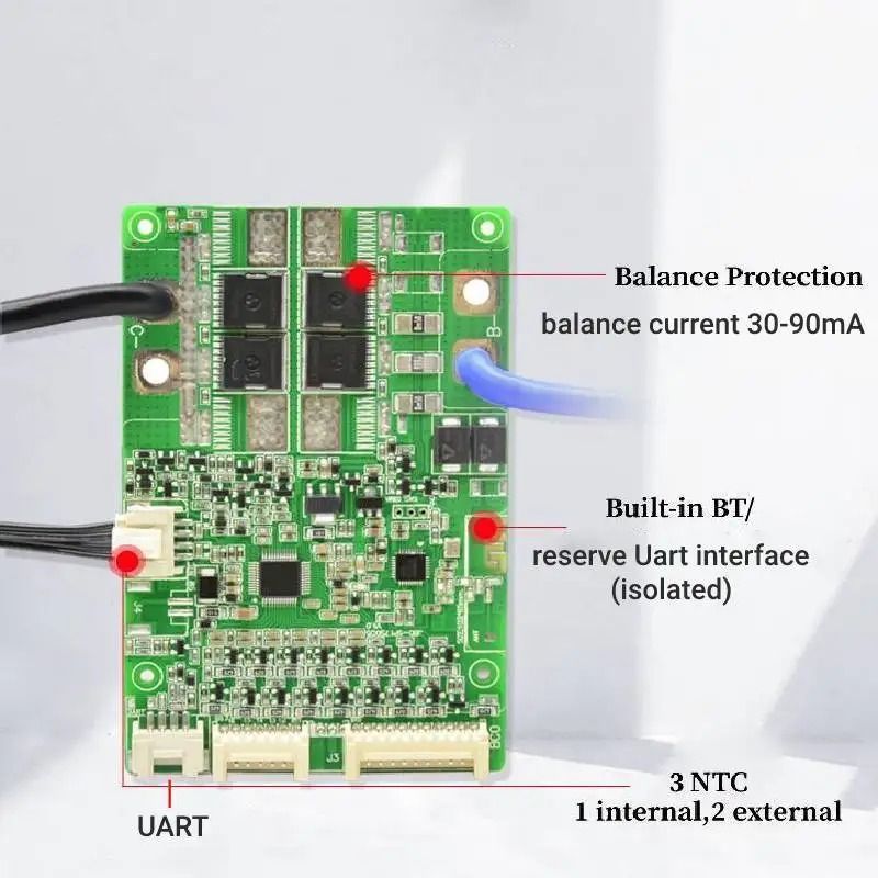 JBD Smart BMS Lithium Battery Protection Board with Built In Bluetooth