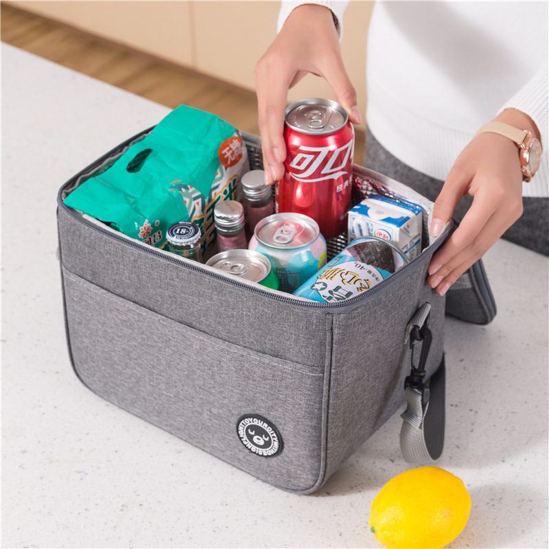 Insulated Lunch Box Bag with Shoulder Strap – Waterproof, Thickened Design for Students and Workers