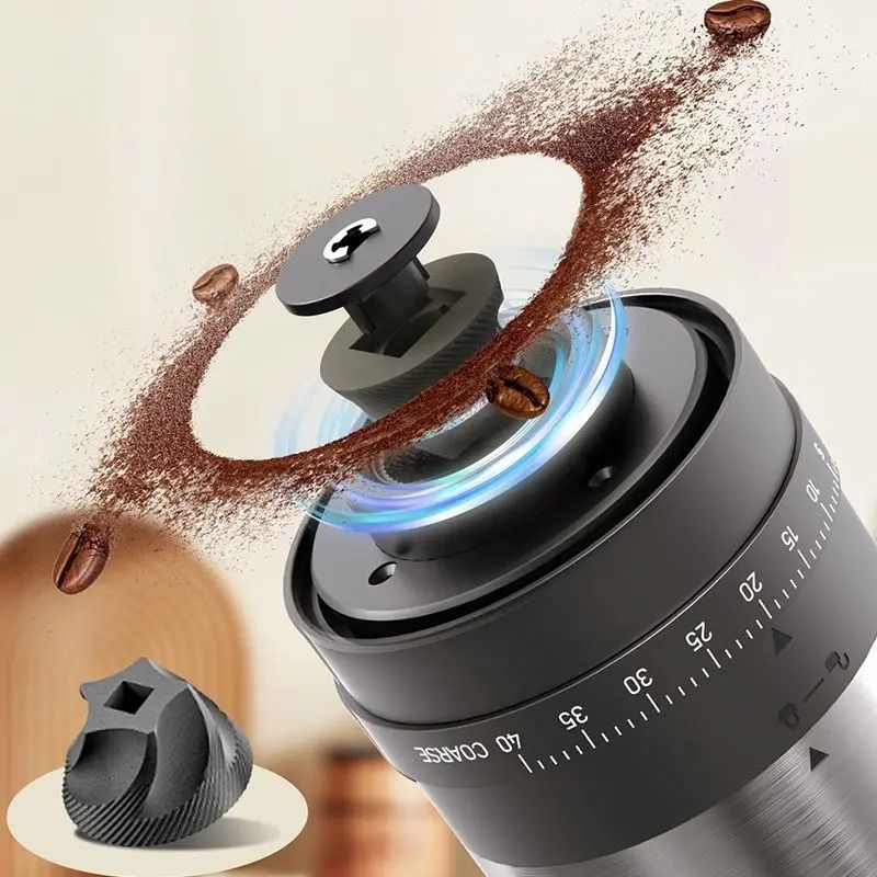 Electric Coffee Grinder with Adjustable 40 Gears and Rechargeable Battery