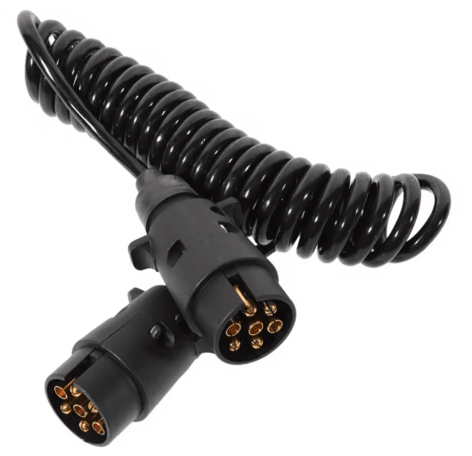 7 Pin Trailer Adapter Heavy Duty European Standard Plug with 1.3m Copper Wiring Harness