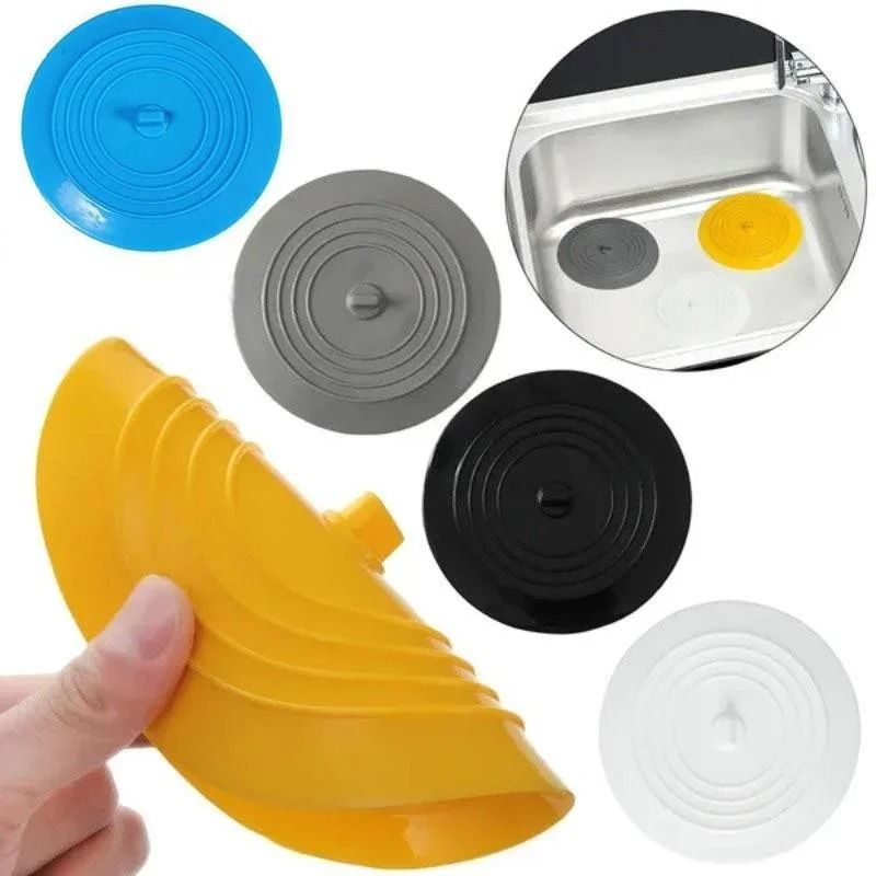 Large Silicone Drain Plug and Hair Stopper for Bathroom and Kitchen