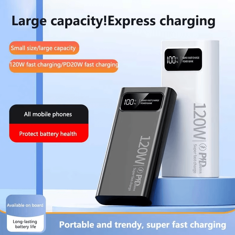 PowerMax Ultra 50000mAh 120W Fast Charging Power Bank with Digital Display